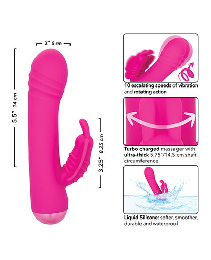 Thicc Chubby Rotating Butterfly - Pink California Exotic Novelties