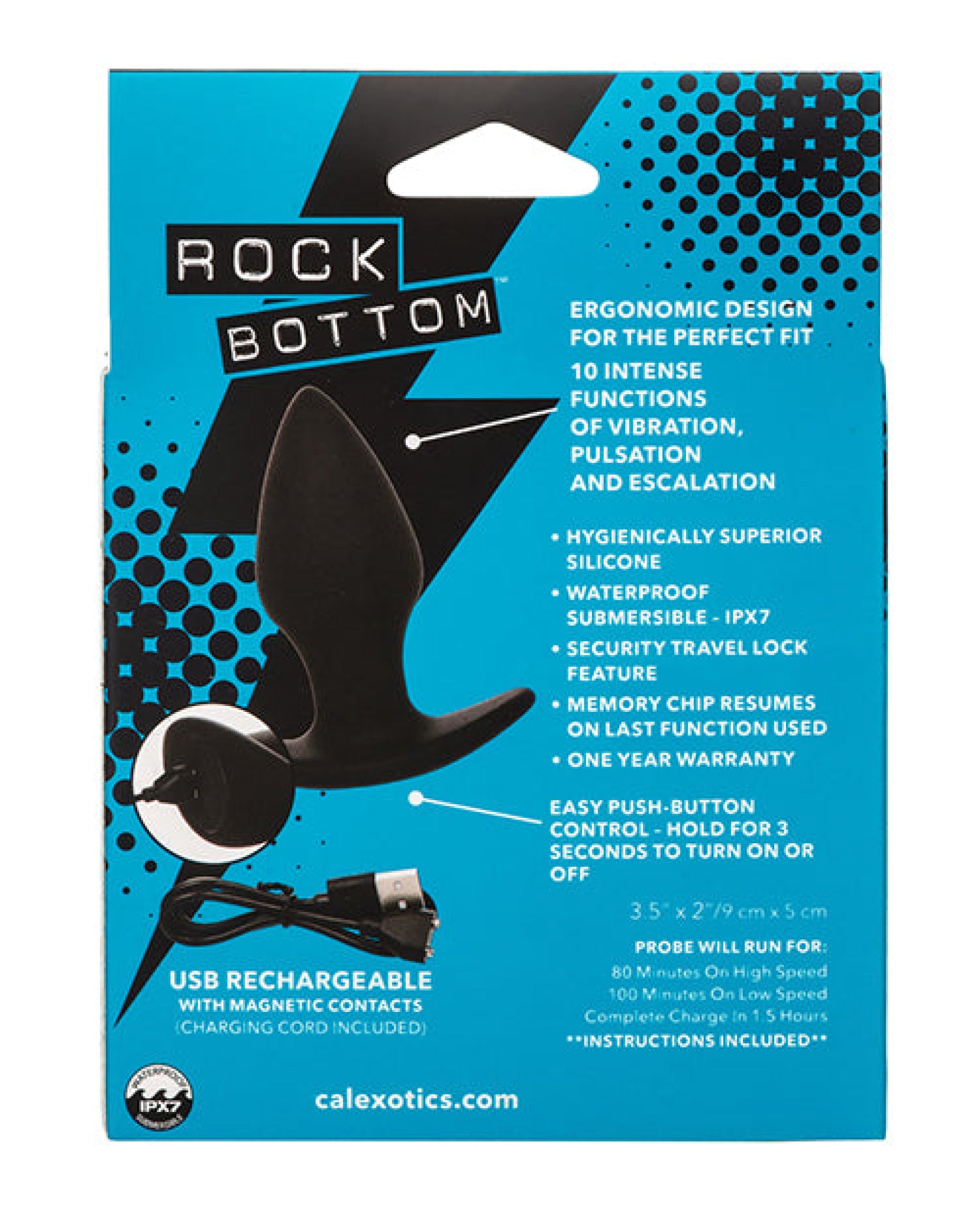 Rock Bottom Perfect Anal Probe - Black California Exotic Novelties
