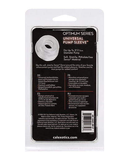Universal Pump Sleeve - Clear California Exotic Novelties
