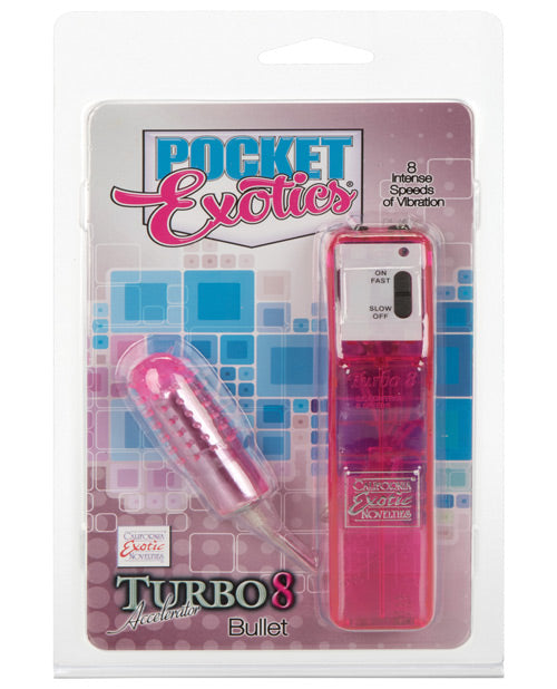 Pocket Exotics Turbo 8 Accelerator Single Bullet - Pink California Exotic Novelties