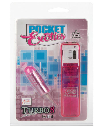 Pocket Exotics Turbo 8 Accelerator Single Bullet - Pink California Exotic Novelties