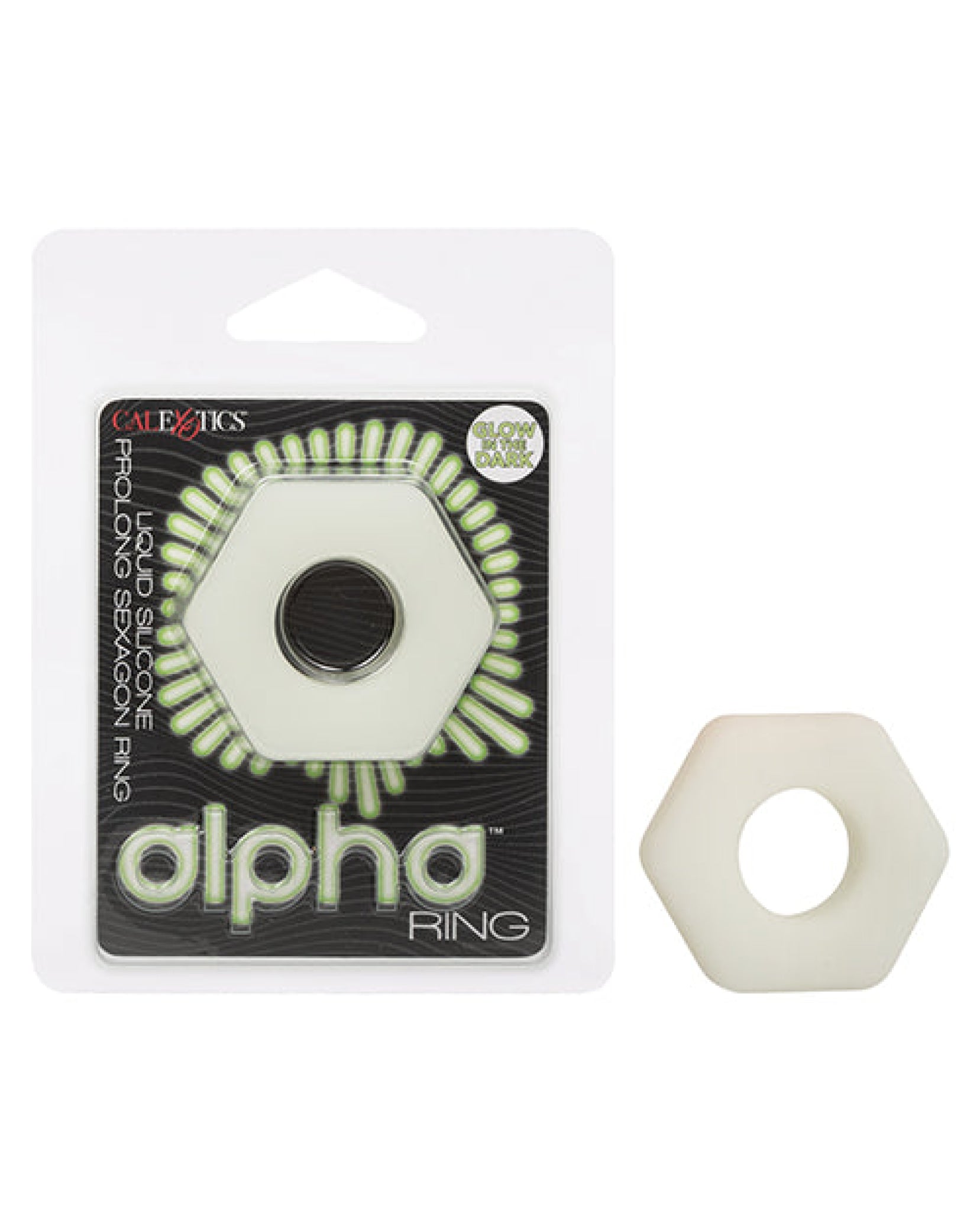 Alpha Liquid Silicone Glow in the Dark Prolong Cock Ring California Exotic Novelties