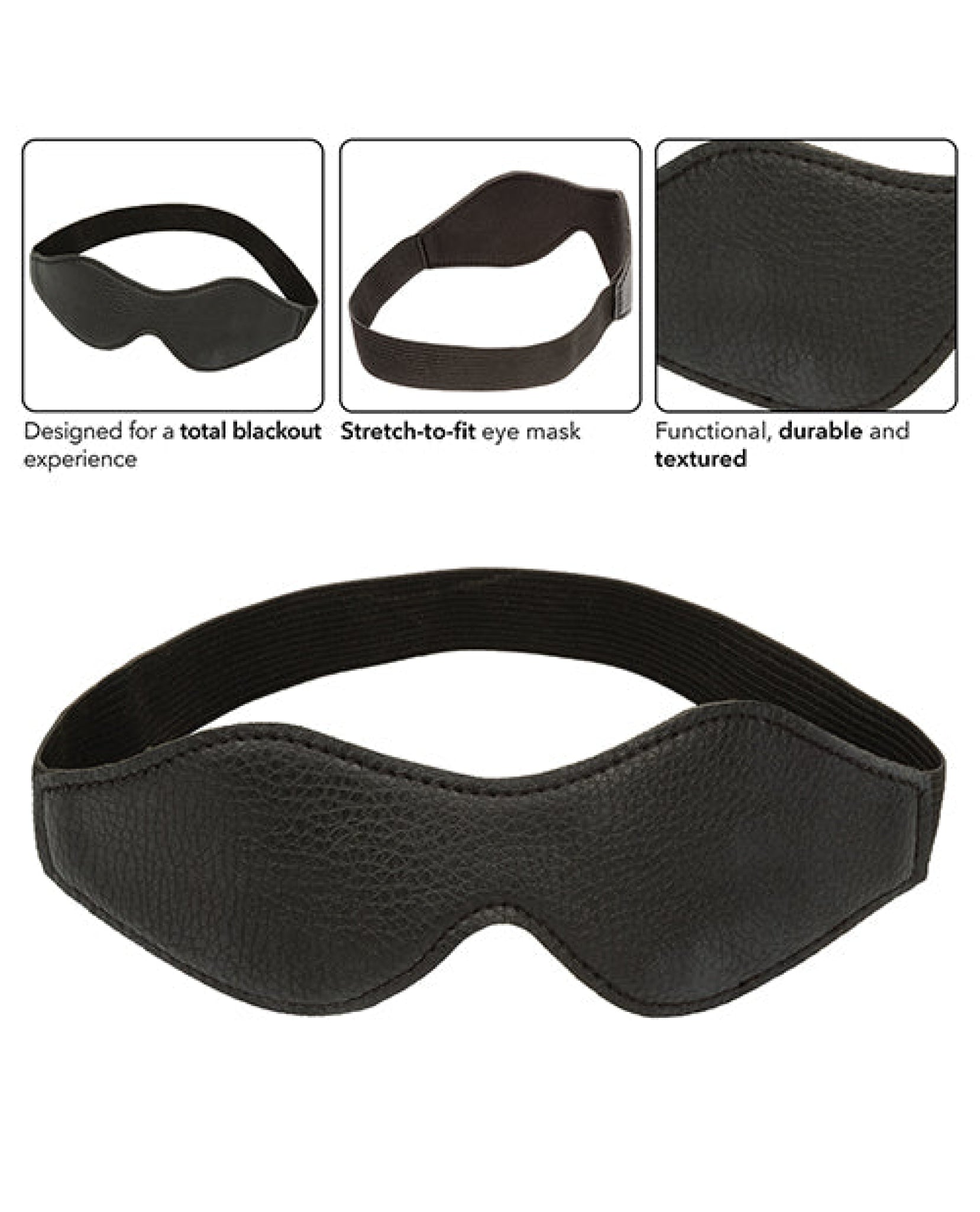 Nocturnal Collection Stretch to Fit Eye Mask - Black California Exotic Novelties