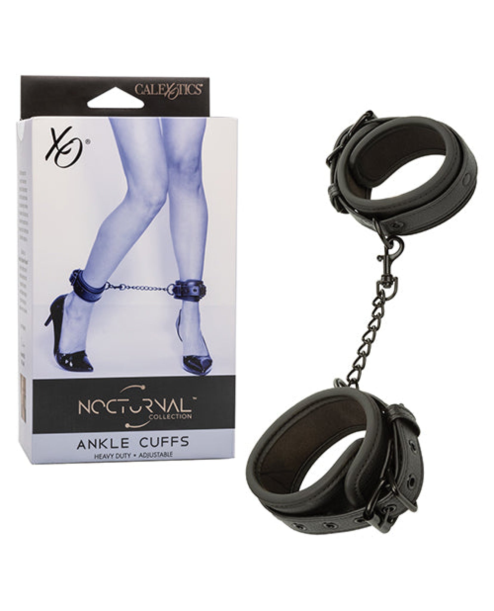 Nocturnal Collection Adjustable Ankle Cuffs - Black California Exotic Novelties