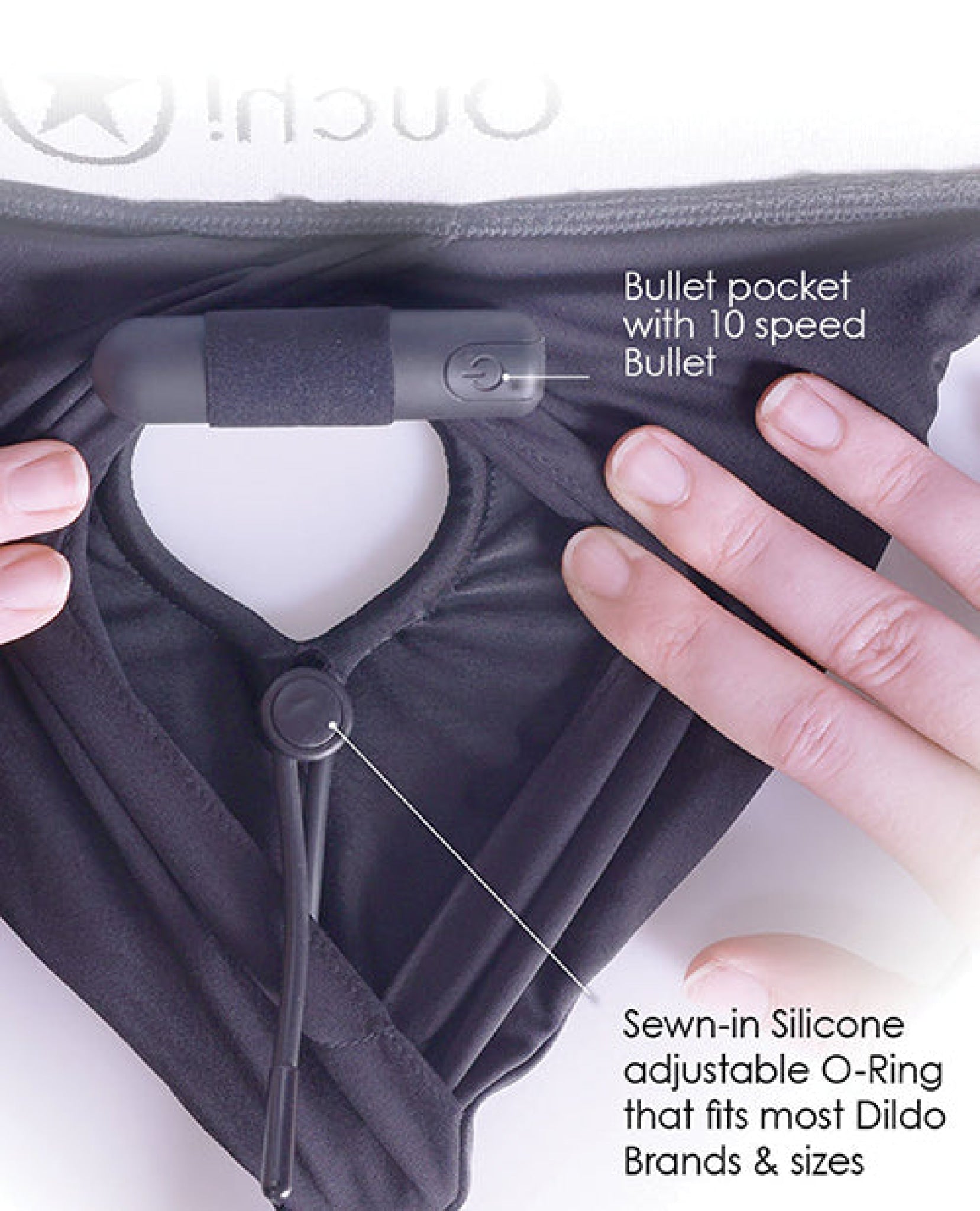Shots Ouch Vibrating Strap On Brief - Black Shots