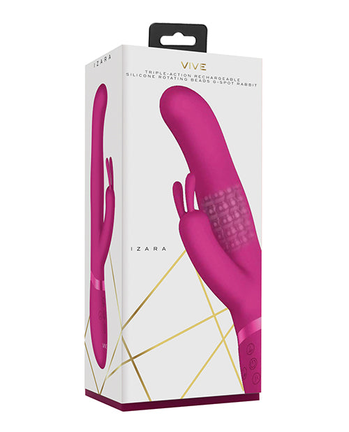 Shots Vive Izara Rotating Beads Rabbit - Pink Shots America LLC vibrators