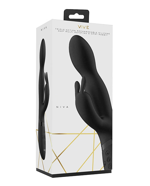 Shots Vive Niva Rotating Rabbit - Black Shots America LLC vibrators