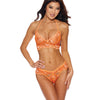 Lace Halter Bralette & Thong - Orange XXL Shirley Of Hollywood