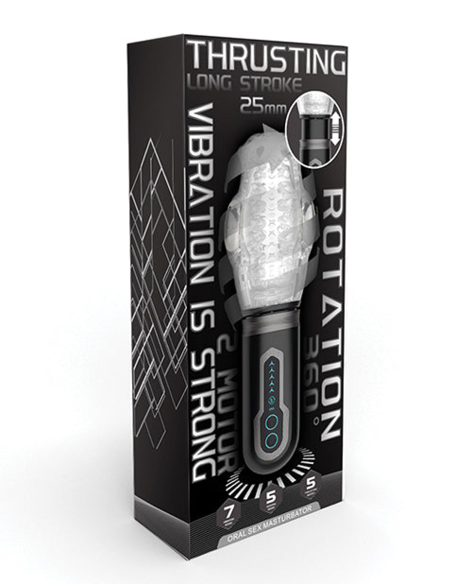 Male Rose 2 Thrusting Rotator - Black - JLD