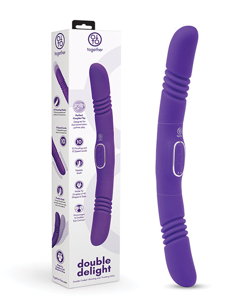 Together Double Delight Double-Ended Vibrating & Thrusting Vibrator - Purple Electric Eel INC