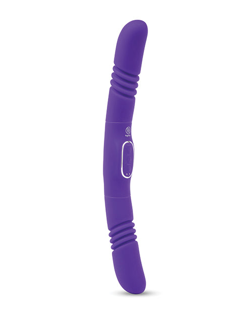 Together Double Delight Double-Ended Vibrating & Thrusting Vibrator - Purple Electric Eel INC
