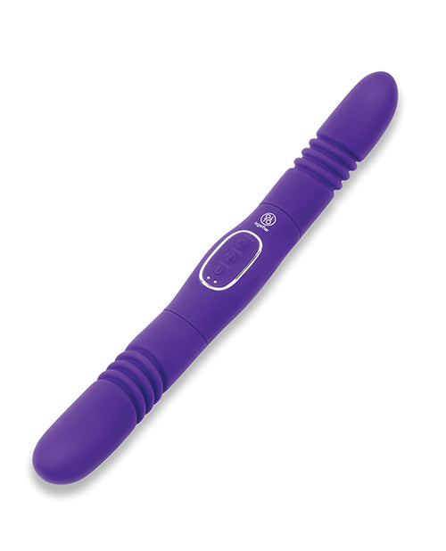 Together Double Delight Double-Ended Vibrating & Thrusting Vibrator - Purple Electric Eel INC