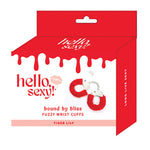 Hello Sexy! Bound By Bliss Fuzzy Wrist Cuffs Thank Me Now INC