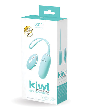 VeDO KIWI Rechargeable Insertable Bullet - Tease Me Turquoise Savvy Co.