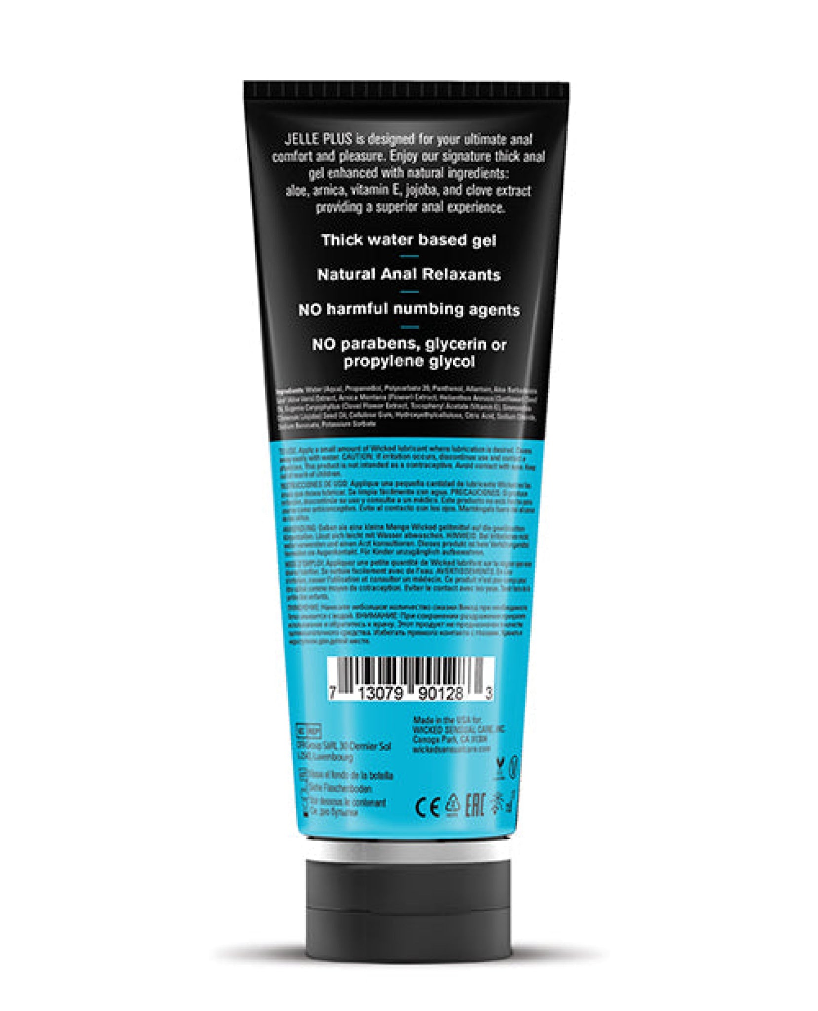 Wicked Sensual Care Jelle Plus Water Based Anal Lubricant with Relaxants - 4 Oz Wicked Sensual Care