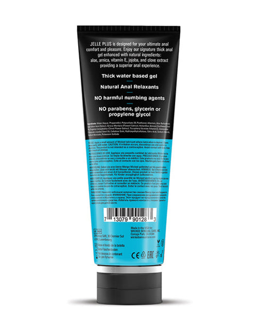 Wicked Sensual Care Jelle Plus Water Based Anal Lubricant with Relaxants - 4 Oz Wicked Sensual Care
