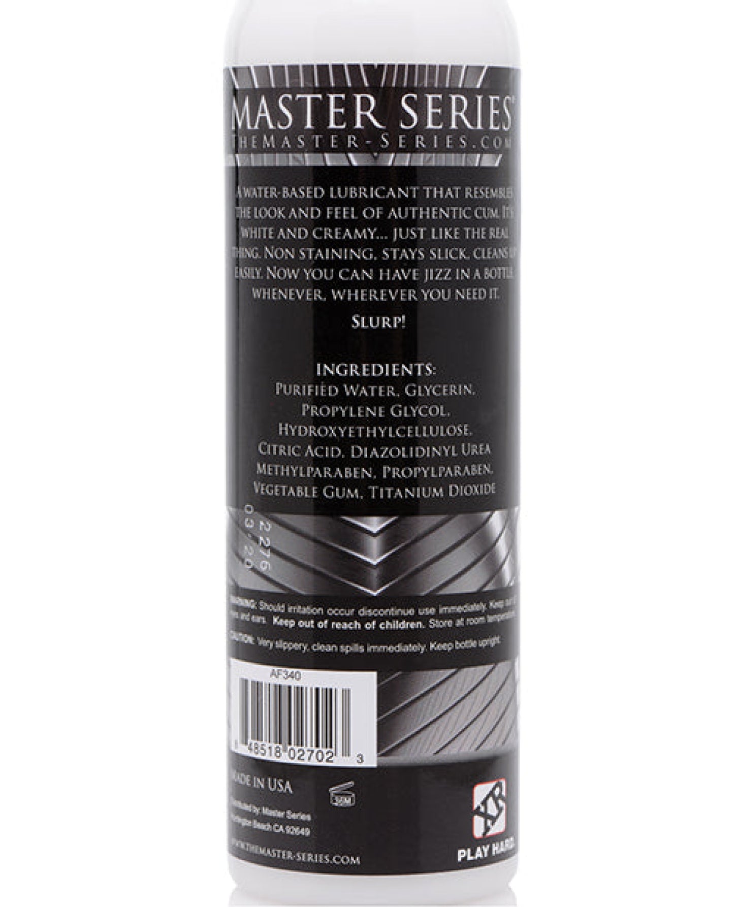 Master Series Jizz Unscented Lube - 8 Oz Master Series