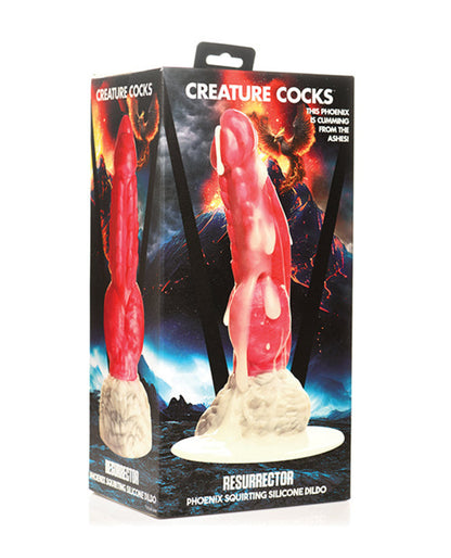 Creature Cocks Resurrector Phoenix Squirting Silicone Dildo - Red/White Xr LLC
