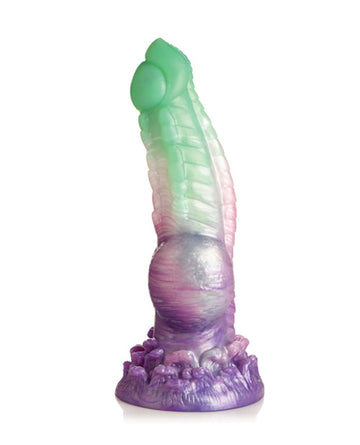 Creature Cocks Aqua Phoenix Silicone Dildo - Multi Color Creature Cocks