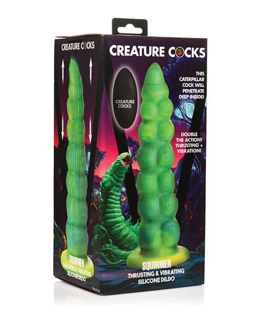 Creature Cocks Squirmer Thrusting & Vibrating Silicone Dildo w/Remote Control - Multi Color Xr LLC