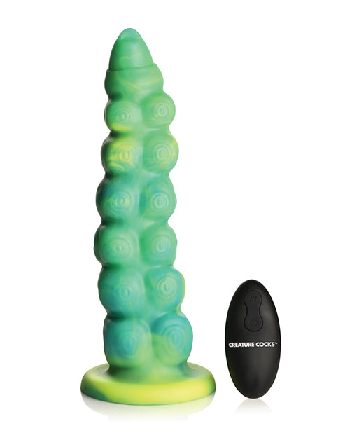 Creature Cocks Squirmer Thrusting & Vibrating Silicone Dildo w/Remote Control - Multi Color Xr LLC