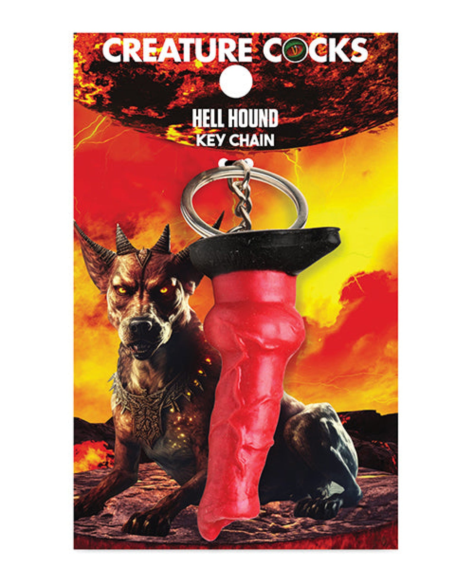Creature Cocks Hell-Hound Silicone Key Chain - Red Xr LLC