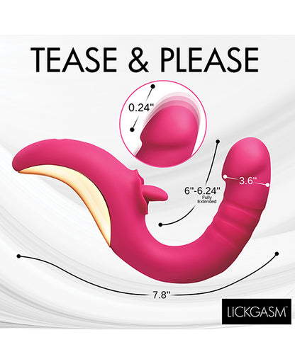 Lickgasm Tease & Please Thrusting & Licking Vibrator - Pink Xr LLC