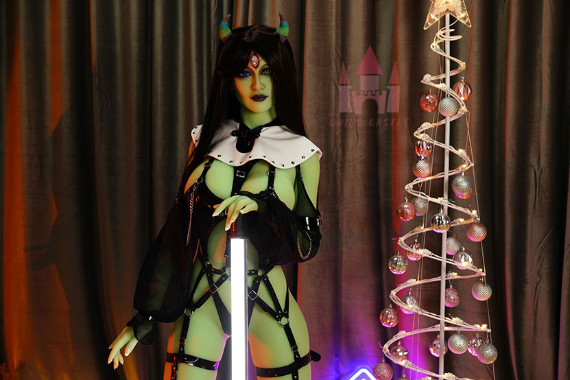 Petra Green Skin three Eyes Alien Sex Doll - Doll's Castle [USA STOCK] Doll's Castle