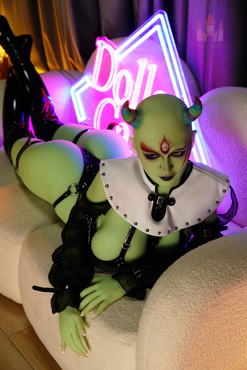 Petra Green Skin three Eyes Alien Sex Doll - Doll's Castle [USA STOCK] Doll's Castle