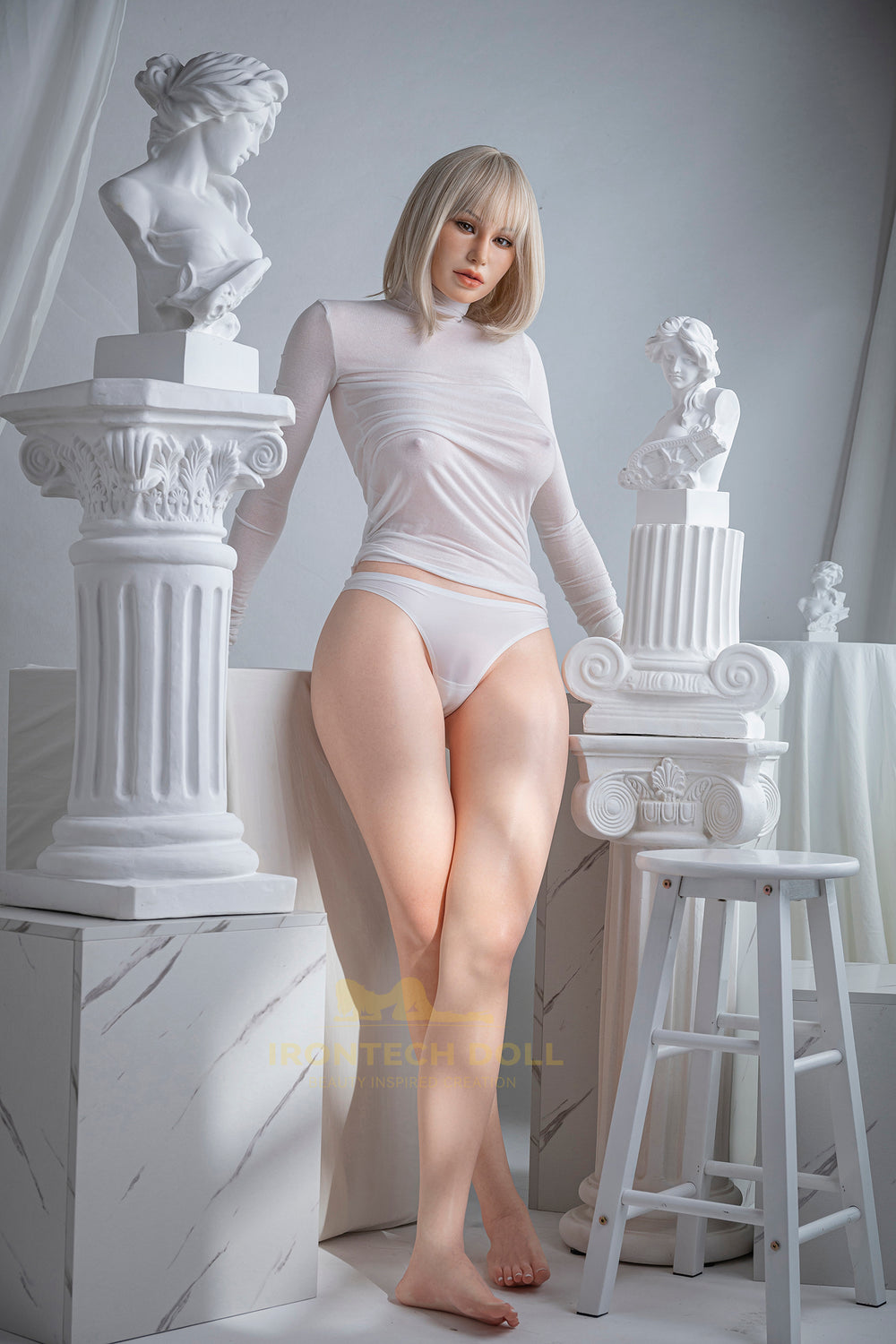 Pearl ROSmax head 171cm (5ft6) D-Cup Realistic Silicone Doll -Super Realistic Series - IronTech Doll® - photo 4