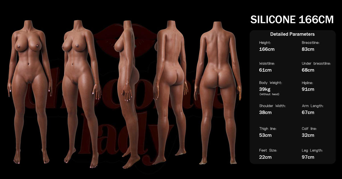Naomi 166cm C-Cup Silicone Sex Doll - Chocolate Lady Doll