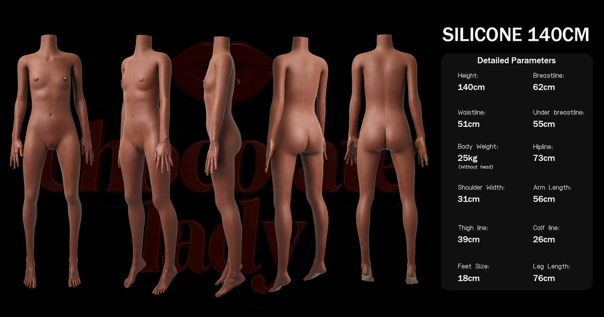 Roxy 140cm AA-Cup Silicone Sex Doll - Chocolate Lady Doll
