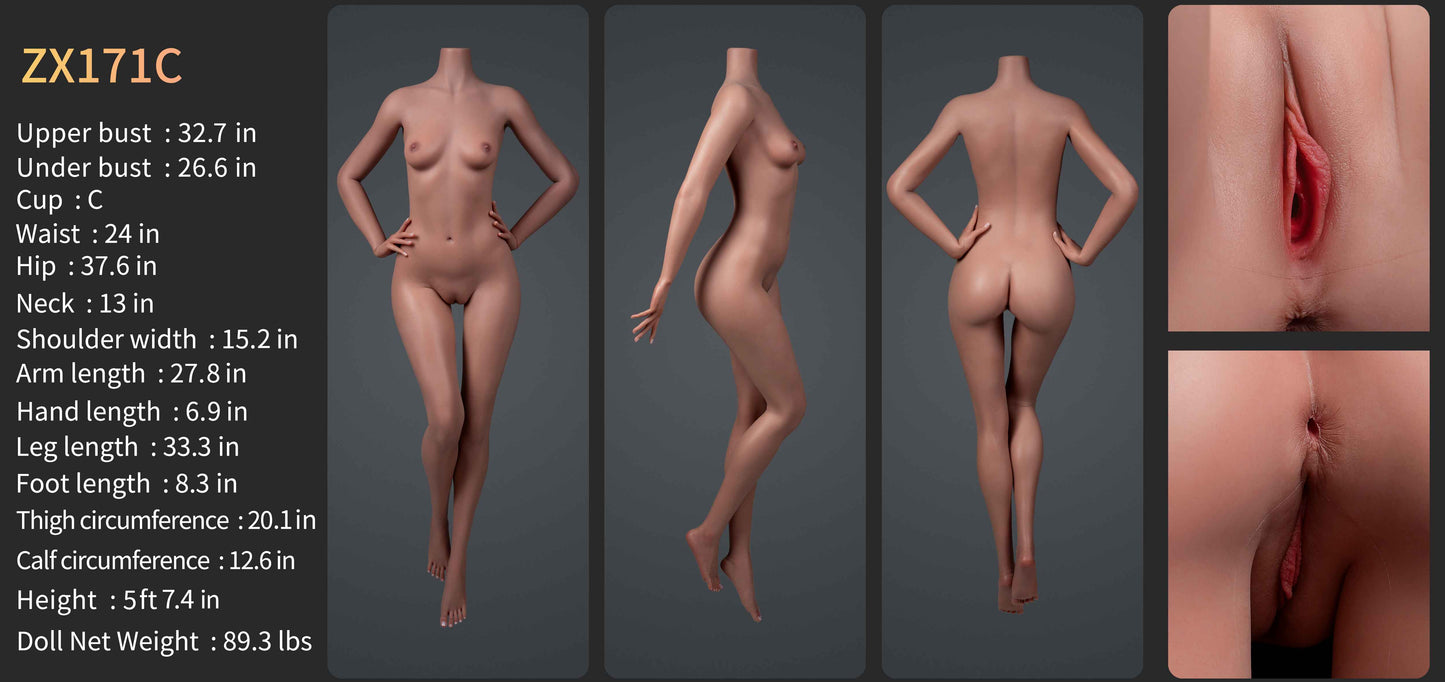 Gwyneth Premium Silicone Head (Movable Jaw) + SLE Body Sex Doll - ZELEX® [USA & CANADA STOCK] ZELEX® SLE Collection