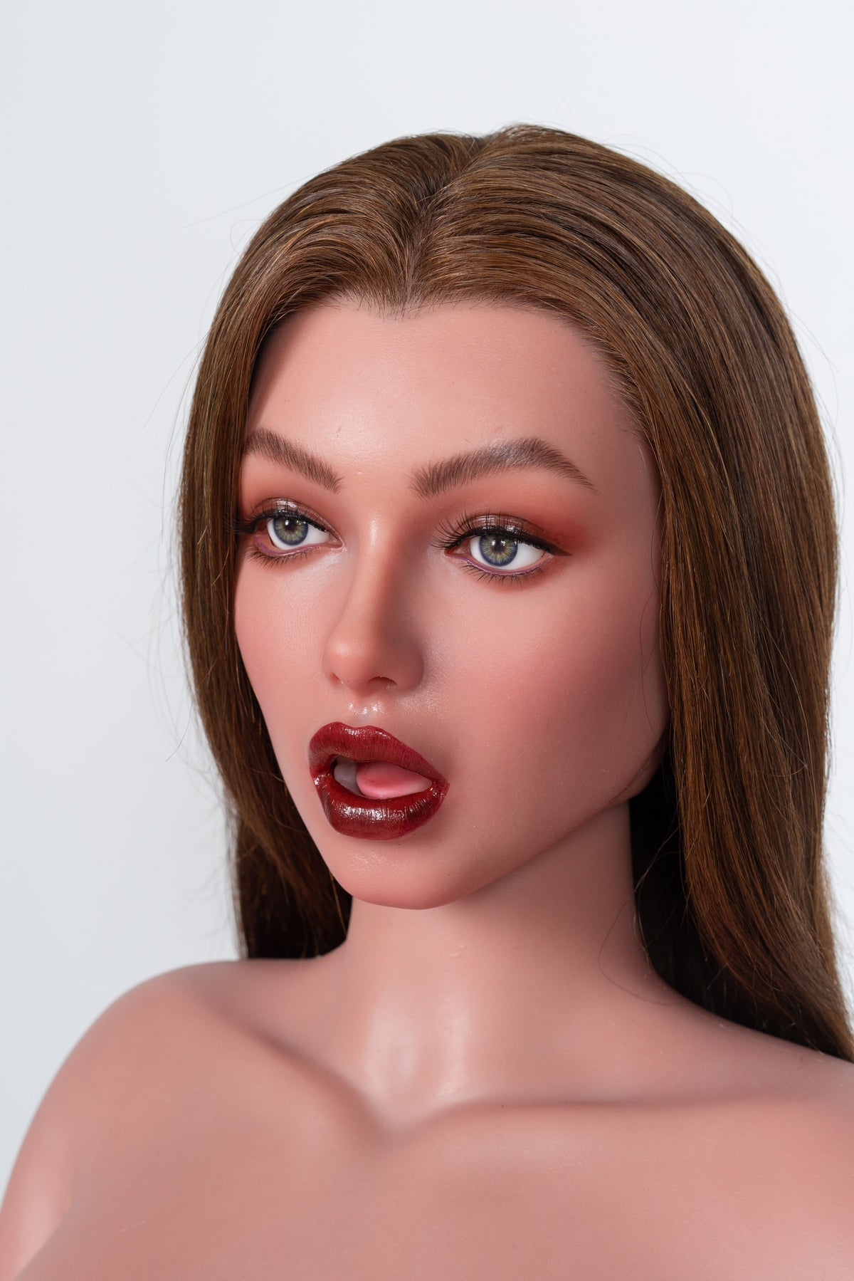 Adeline Realistic Silicone Head (Movable Jaw + Implanted Hair) + SLE Body Doll - ZELEX® [USA STOCK] ZELEX® SLE Collection