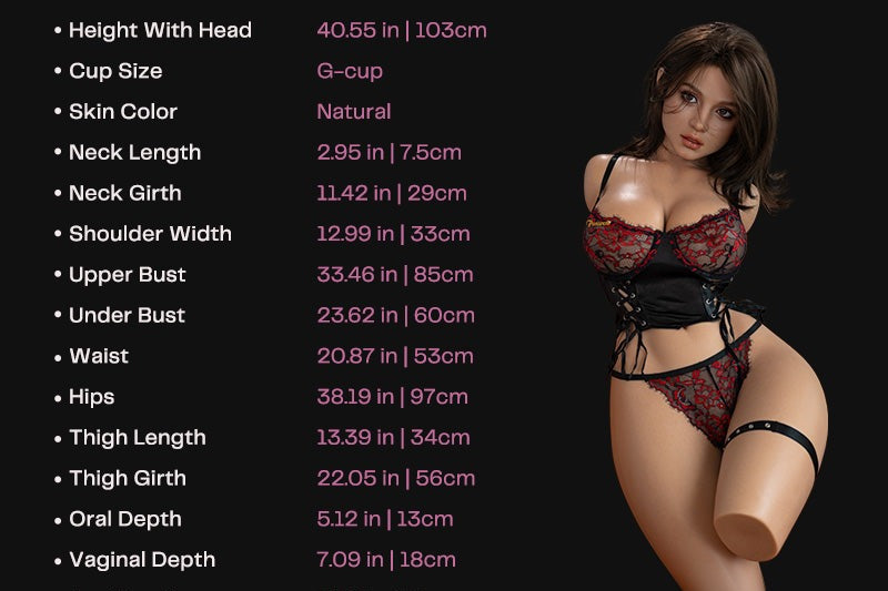 Lyra G-Cup 103cm Silicone Sex Torso - FUNWEST DOLL
