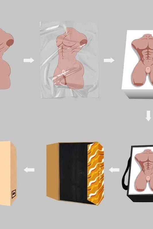 Mark Pro (No Penis) 15.0kg (33.1lb) Wheat Skin TPE Male Sex Torso - TANTALY