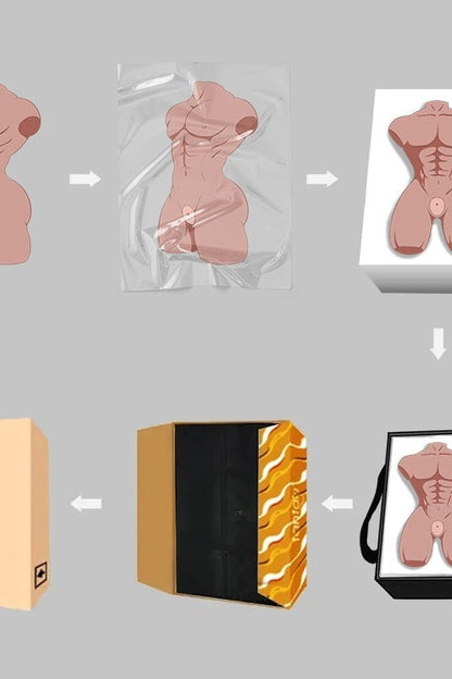 Mark Pro (No Penis) 15.0kg (33.1lb) Wheat Skin TPE Male Sex Torso - TANTALY