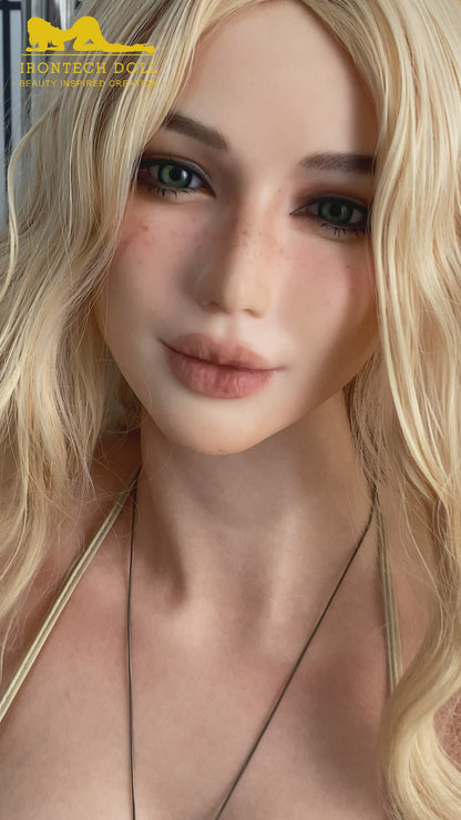 Celine 162cmplus (5ft3) F-Cup BBW Blonde wig Premium Silicone Sex Doll - Super Realistic Series - Irontech Doll®