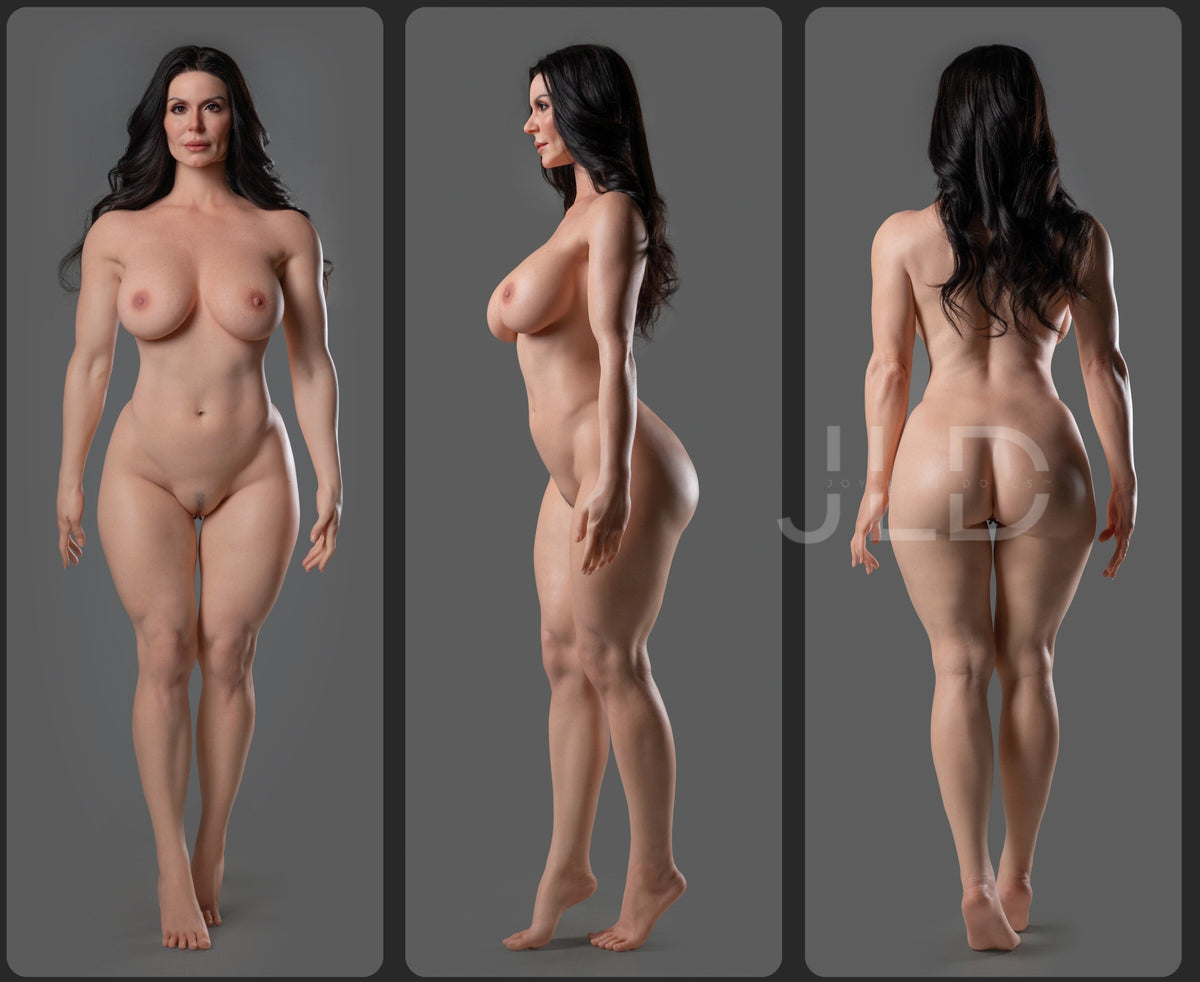 Kendra Lust doll from the front, side and back
