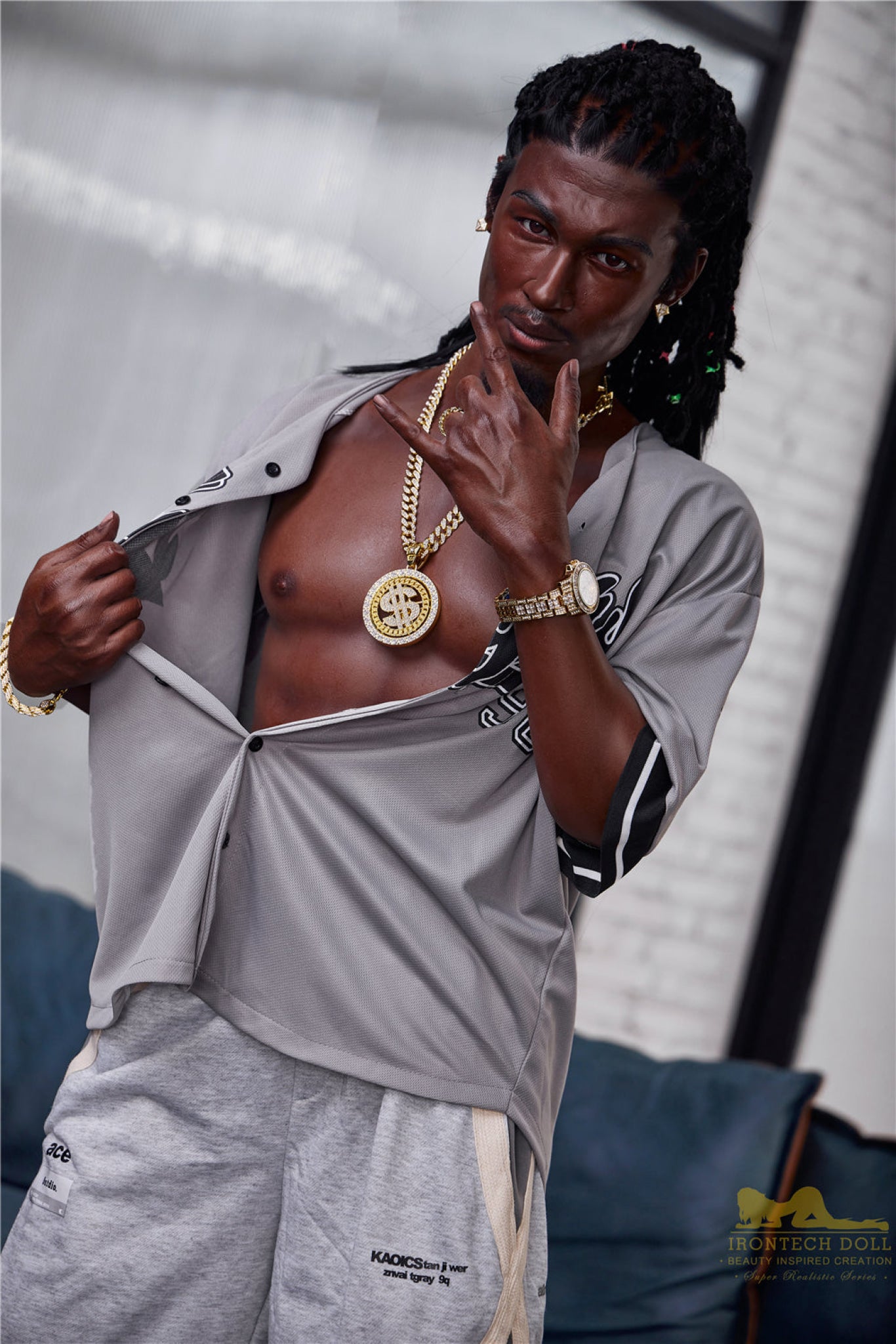 Bill Ebony Silicone Male Sex Doll - IronTech Doll® Irontech Doll®