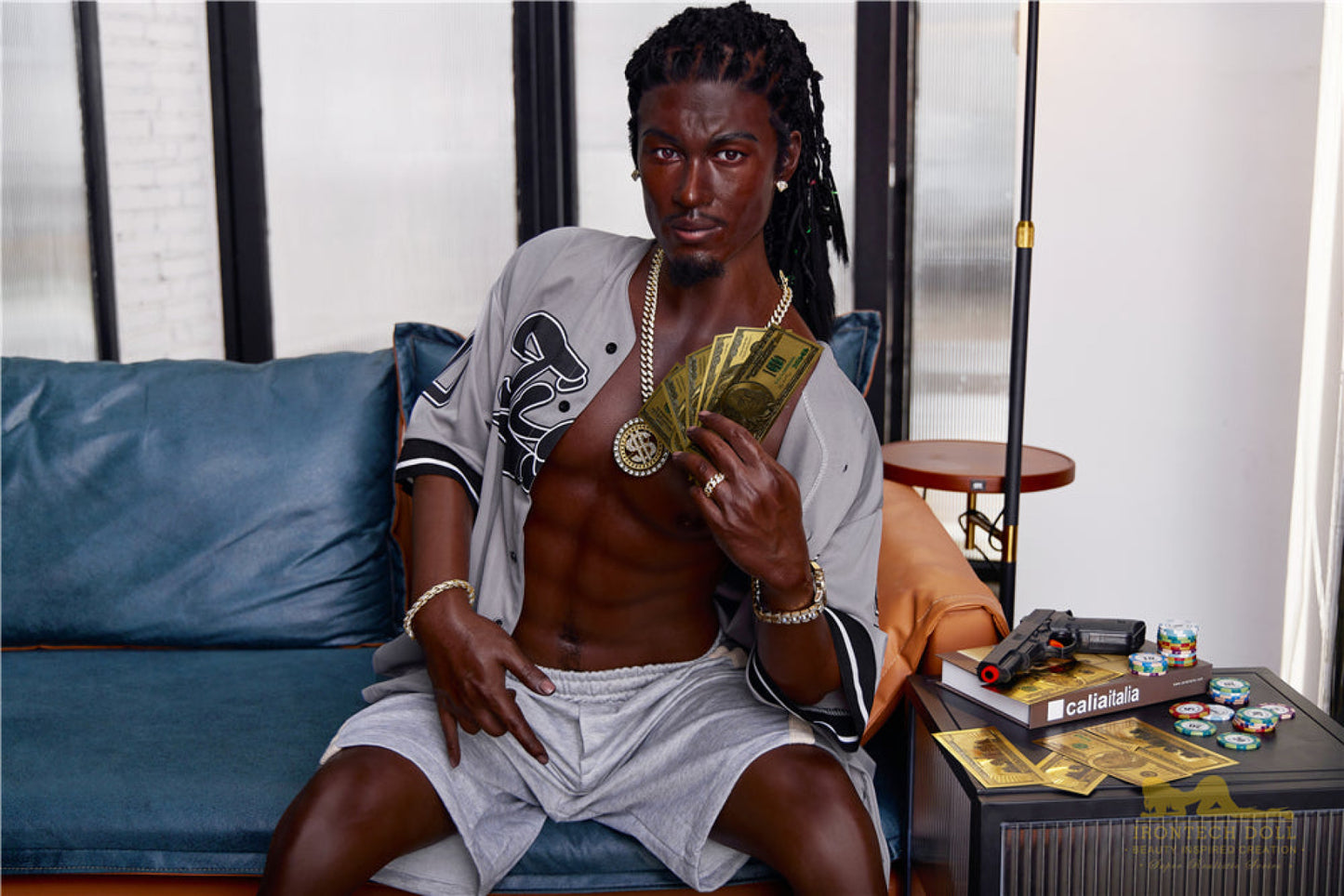 Bill Ebony Silicone Male Sex Doll - IronTech Doll® Irontech Doll®