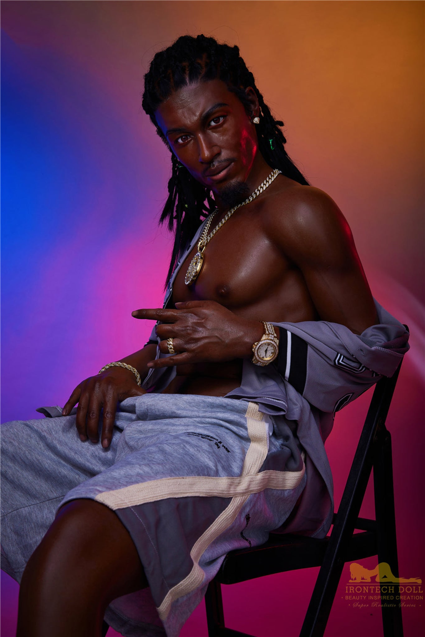 Bill Ebony Silicone Male Sex Doll - IronTech Doll® Irontech Doll®