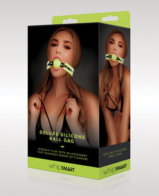 Whip Smart Glow In The Dark Deluxe Silicone Ball Gag Xgen 1657