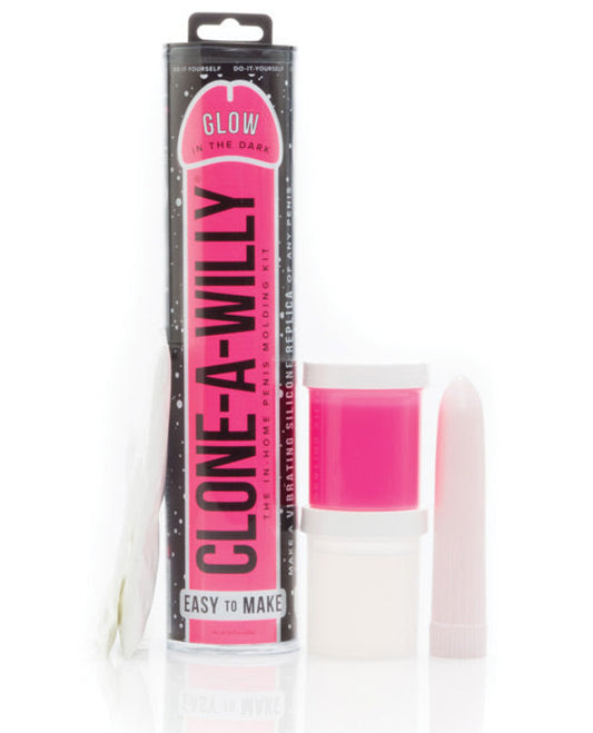 Clone-a-willy Kit Vibrating Glow In The Dark - Hot Pink Clone A Willy 1657