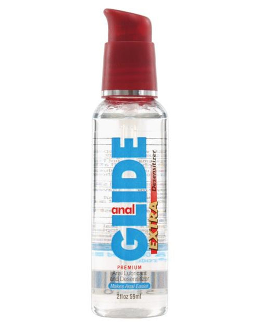Anal Glide Extra Anal Lubricant & Desensitizer - 2 Oz Pump Bottle Body Action 1657