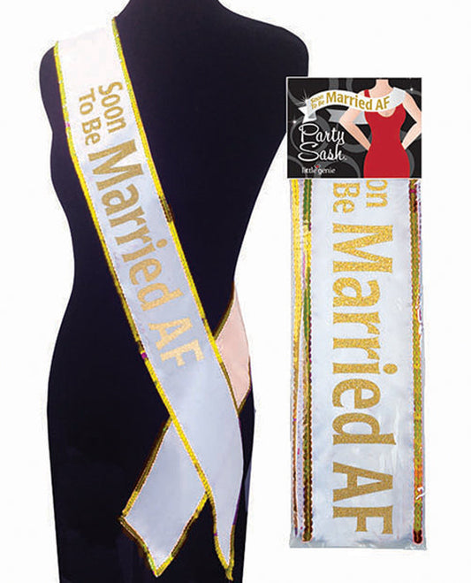 Soon To Be Married Af Bachelorette Sash Little Genie Productions LLC 1657