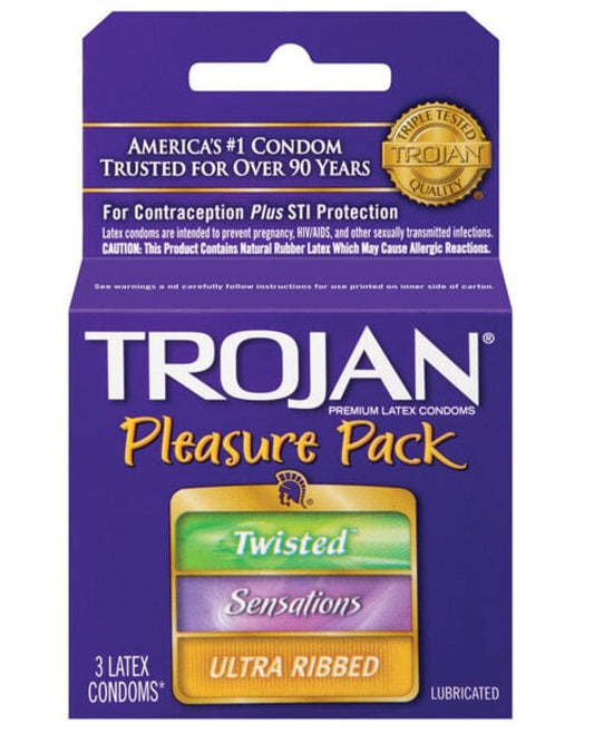 Trojan Pleasure Pack Condoms - Box Of 3 Trojan 1657