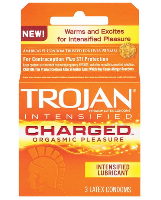 Trojan Intensified Charged Condoms - Box Of 3 Trojan 1657