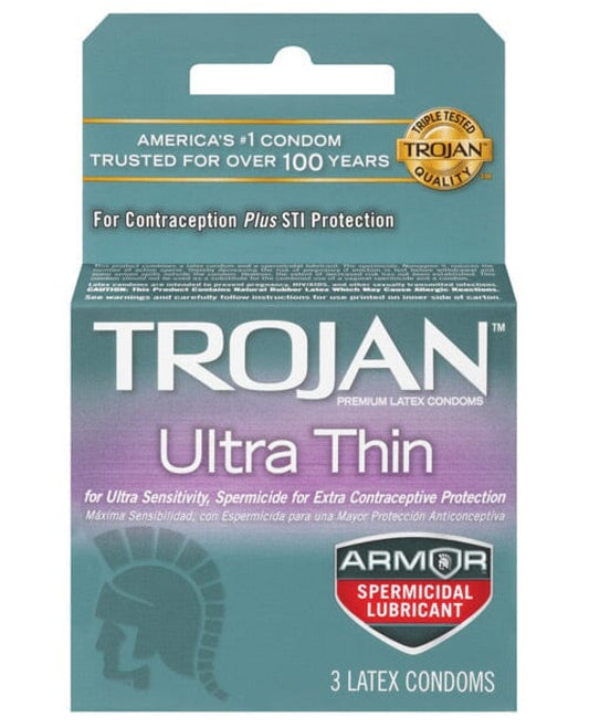 Trojan Ultra Thin Armor Spermicidal - Box Of 3 Trojan 500