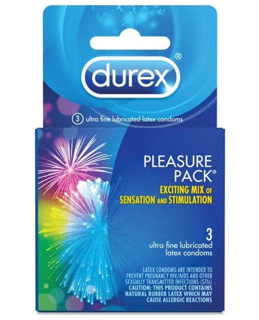 Durex Condom Pleasure Pack - Box Of 3 Durex 500
